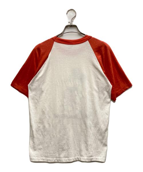 DISNEY（ディズニー）DISNEY (ディズニー) 80's ラグランプリントTシャツ ホワイト×レッド サイズ:Lの古着・服飾アイテム