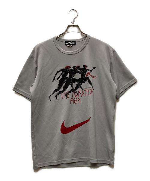 NIKE（ナイキ）NIKE (ナイキ) BLACK COMME des GARCONS (ブラックコムデギャルソン) THE MARATHON Tシャツ グレー サイズ:XXLの古着・服飾アイテム
