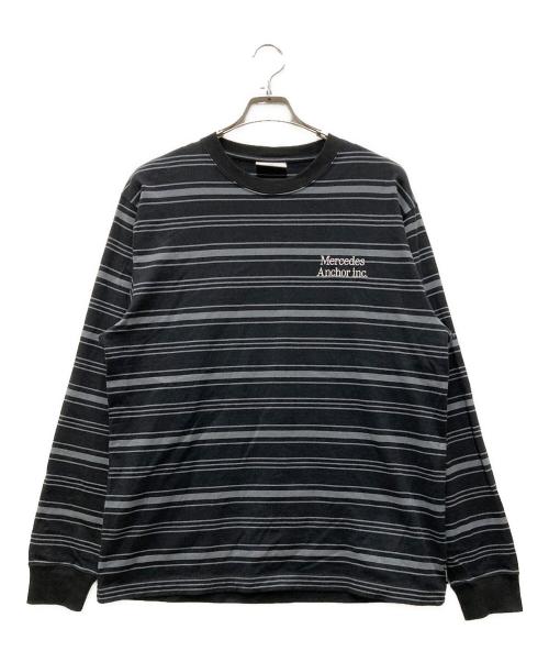 mercedes anchor inc.（メルセデス アンカー インク）mercedes anchor inc. (メルセデス アンカー インク) MULTI STRIPED L/S TEE S ブラック サイズ:Lの古着・服飾アイテム