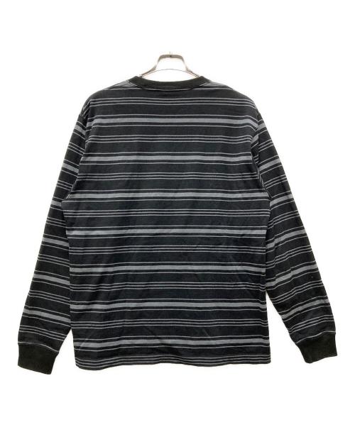 mercedes anchor inc.（メルセデス アンカー インク）mercedes anchor inc. (メルセデス アンカー インク) MULTI STRIPED L/S TEE S ブラック サイズ:Lの古着・服飾アイテム