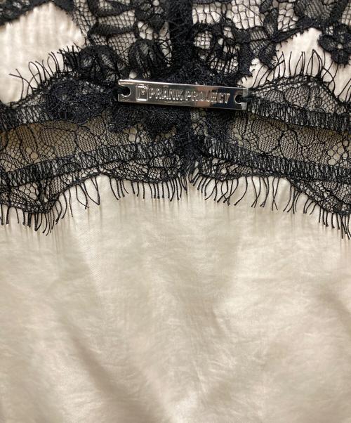 PRANK PROJECT（プランクプロジェクト）PRANK PROJECT (プランクプロジェクト) Asymmetrical Lace Camisole ホワイト×ブラック サイズ:FREEの古着・服飾アイテム