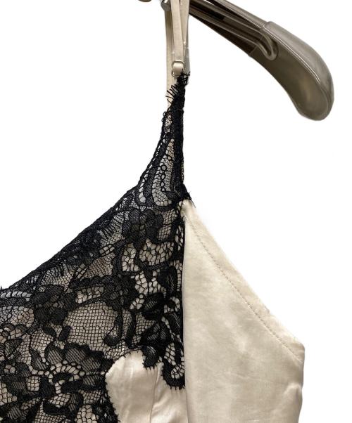 PRANK PROJECT（プランクプロジェクト）PRANK PROJECT (プランクプロジェクト) Asymmetrical Lace Camisole ホワイト×ブラック サイズ:FREEの古着・服飾アイテム
