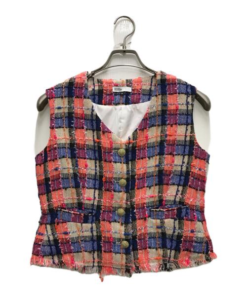 DOUBLE STANDARD CLOTHING（ダブルスタンダードクロージング）DOUBLE STANDARD CLOTHING (ダブルスタンダードクロージング) DSC サマーツイード チェックベスト マルチカラー サイズ:36の古着・服飾アイテム