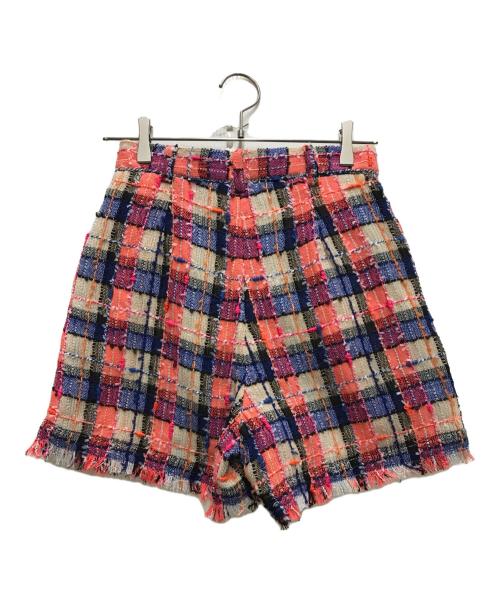 DOUBLE STANDARD CLOTHING（ダブルスタンダードクロージング）DOUBLE STANDARD CLOTHING (ダブルスタンダードクロージング) サマーツイードチェックショートパンツ マルチカラー サイズ:36の古着・服飾アイテム