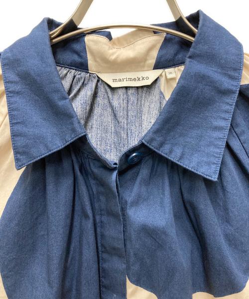 marimekko（マリメッコ）marimekko (マリメッコ) シャツワンピース ブルー サイズ:36の古着・服飾アイテム