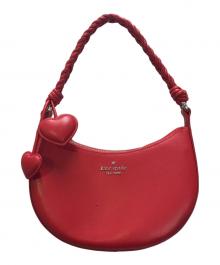 Kate Spade（ケイトスペード）の古着「ノヴァ ブレイデッド ハンドル スモール クレセント クロスボディ バッグ」｜レッド