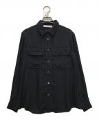 sacai luckサカイラック）の古着「LONG SLEEVES PLEATED BACK SHIRTS」｜ブラック
