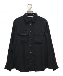 sacai luck（サカイラック）の古着「LONG SLEEVES PLEATED BACK SHIRTS」｜ブラック