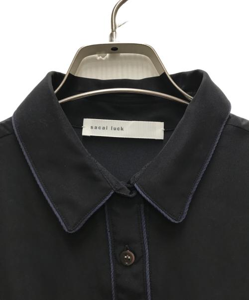 sacai luck（サカイラック）sacai luck (サカイラック) LONG SLEEVES PLEATED BACK SHIRTS ブラック サイズ:2の古着・服飾アイテム