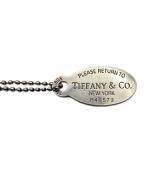 TIFFANY & Co.ティファニー）の古着「リターントゥオーバルタグネックレス」｜シルバー
