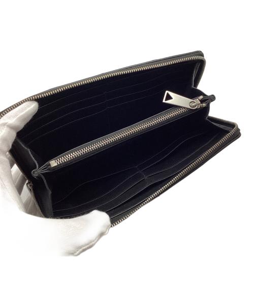 BOTTEGA VENETA（ボッテガベネタ）BOTTEGA VENETA (ボッテガベネタ) マキシイントレチャートカセットジップアラウンドウォレット ブラックの古着・服飾アイテム