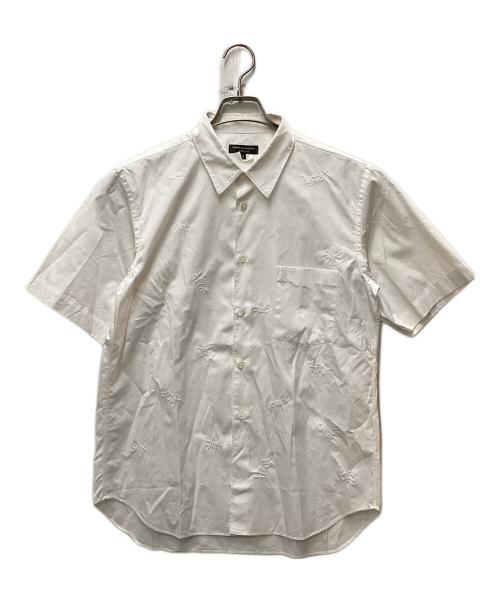 COMME des GARCONS HOMME PLUS（コムデギャルソンオムプリュス）COMME des GARCONS HOMME PLUS (コムデギャルソンオムプリュス) ロゴエンプロイダリーS/Sシャツ ホワイト サイズ:Sの古着・服飾アイテム