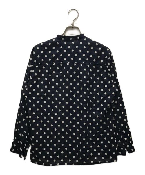 CELINE（セリーヌ）CELINE (セリーヌ) スタンドカラードットシャツ ネイビー サイズ:42の古着・服飾アイテム