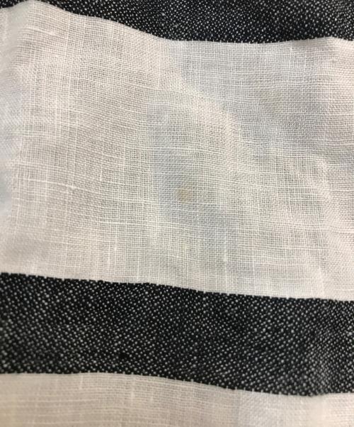 'S Max Mara（エスマックスマーラ）'S Max Mara (エスマックスマーラ) リネンワンピース ホワイト×ブラック サイズ:42の古着・服飾アイテム