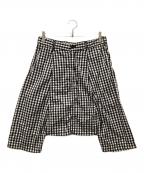 BLACK COMME des GARCONSブラックコムデギャルソン）の古着「ギンガムチェックサルエルショーツ」｜ブラック