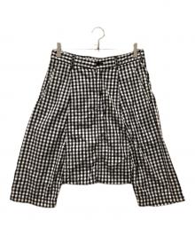 BLACK COMME des GARCONS（ブラックコムデギャルソン）の古着「ギンガムチェックサルエルショーツ」｜ブラック