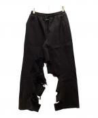 ELCHELEエルチェレ）の古着「INSIDE RIPPED HOLE PANTS」｜ブラック