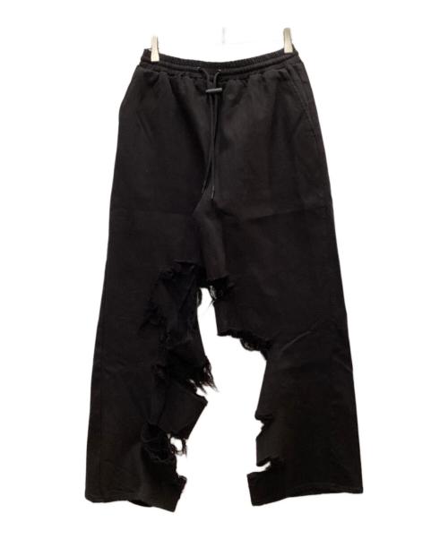 ELCHELE（エルチェレ）ELCHELE (エルチェレ) INSIDE RIPPED HOLE PANTS ブラック サイズ:36の古着・服飾アイテム