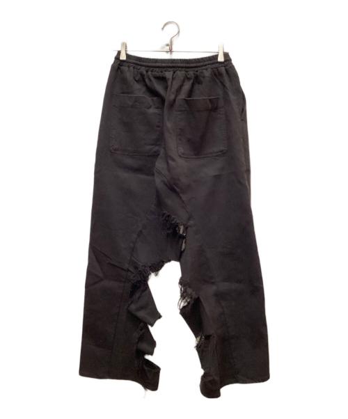 ELCHELE（エルチェレ）ELCHELE (エルチェレ) INSIDE RIPPED HOLE PANTS ブラック サイズ:36の古着・服飾アイテム