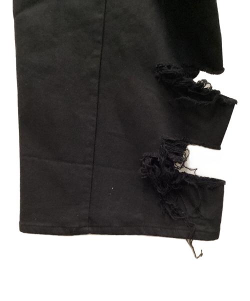 ELCHELE（エルチェレ）ELCHELE (エルチェレ) INSIDE RIPPED HOLE PANTS ブラック サイズ:36の古着・服飾アイテム