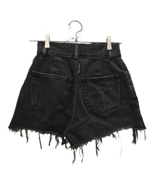 ALEXANDER WANG（アレキサンダー・ワン）ALEXANDER WANG (アレキサンダー・ワン) ベルテッドデニムショーツ ブラック サイズ:W25の古着・服飾アイテム