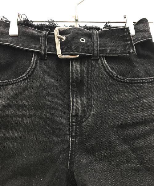 ALEXANDER WANG（アレキサンダー・ワン）ALEXANDER WANG (アレキサンダー・ワン) ベルテッドデニムショーツ ブラック サイズ:W25の古着・服飾アイテム