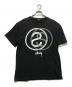 stussy（ステューシー）の古着「00s リンクサークル プリントTシャツ」｜ブラック
