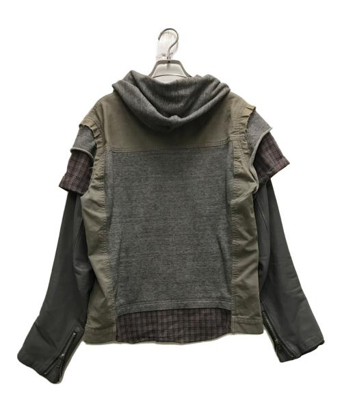 UNDERCOVERISM（アンダーカバーイズム）UNDERCOVERISM (アンダーカバーイズム) ハイブリッドデニムパーカ- グレー サイズ:3の古着・服飾アイテム