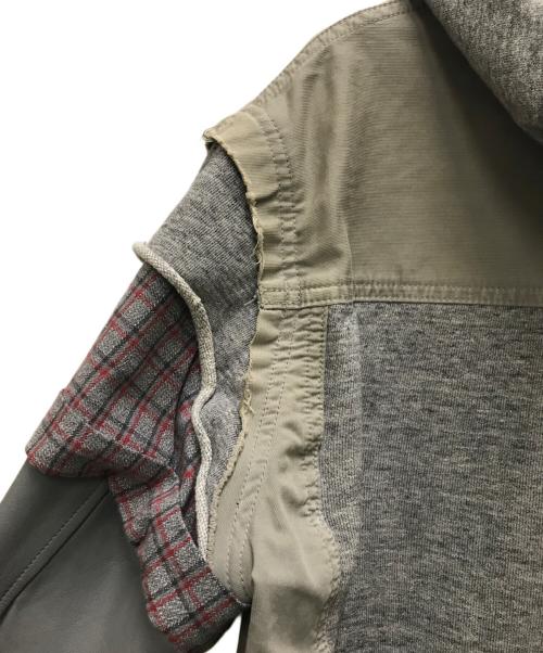 UNDERCOVERISM（アンダーカバーイズム）UNDERCOVERISM (アンダーカバーイズム) ハイブリッドデニムパーカ- グレー サイズ:3の古着・服飾アイテム