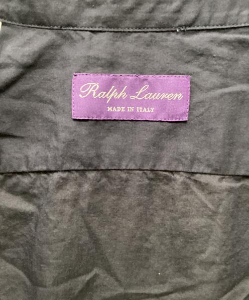RALPH LAUREN Purple Label（ラルフ ローレン パープル レーベル）RALPH LAUREN Purple Label (ラルフ ローレン パープル レーベル) ピンタックバンドカラーシャツ ネイビー サイズ:Lの古着・服飾アイテム