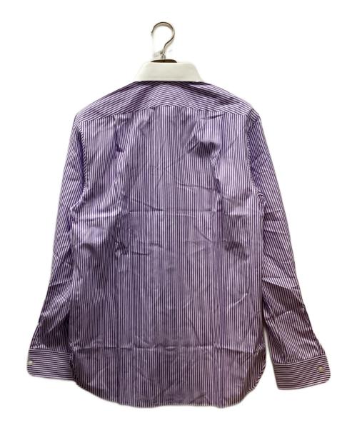 RALPH LAUREN Purple Label（ラルフ ローレン パープル レーベル）RALPH LAUREN PURPLE LABEL (ラルフ ローレン パープル レーベル) ストライプクレリックシャツ パープル サイズ:下記参照の古着・服飾アイテム