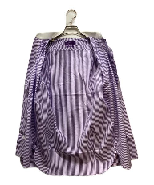 RALPH LAUREN Purple Label（ラルフ ローレン パープル レーベル）RALPH LAUREN PURPLE LABEL (ラルフ ローレン パープル レーベル) ストライプクレリックシャツ パープル サイズ:下記参照の古着・服飾アイテム