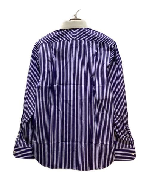 RALPH LAUREN Purple Label（ラルフ ローレン パープル レーベル）RALPH LAUREN PURPLE LABEL (ラルフ ローレン パープル レーベル) ストライプクレリックシャツ ブルー×ホワイト サイズ:下記参照の古着・服飾アイテム