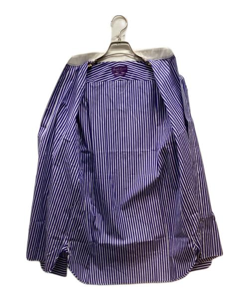 RALPH LAUREN Purple Label（ラルフ ローレン パープル レーベル）RALPH LAUREN PURPLE LABEL (ラルフ ローレン パープル レーベル) ストライプクレリックシャツ ブルー×ホワイト サイズ:下記参照の古着・服飾アイテム