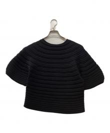 PLEATS PLEASE（プリーツプリーズ）の古着「MUSHROOM KNIT Top」｜ブラック