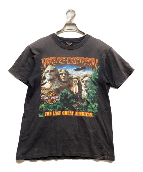 HARLEY-DAVIDSON（ハーレーダビッドソン）HARLEY-DAVIDSON (ハーレーダビッドソン) 90s ラシュモア山の彫像プリントTシャツ グレー サイズ:Mの古着・服飾アイテム