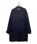 sulvamサルバム）の古着「キュプラシャツ」｜ネイビー