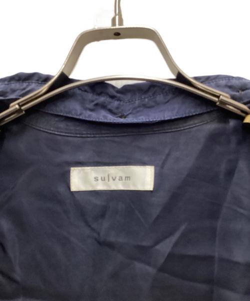 sulvam（サルバム）sulvam (サルバム) キュプラシャツ ネイビー サイズ:Mの古着・服飾アイテム