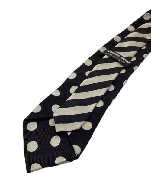COMME des GARCONS HOMME DEUX（コムデギャルソン オム ドゥ）COMME des GARCONS HOMME DEUX (コムデギャルソン オム ドゥ) ドットレジメンタルスイッチタイ ブラック×シルバー サイズ:下記参照の古着・服飾アイテム