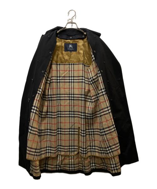 BURBERRY（バーバリー）BURBERRY (バーバリー) レザーパイピングトレンチコート ブラック サイズ:38の古着・服飾アイテム