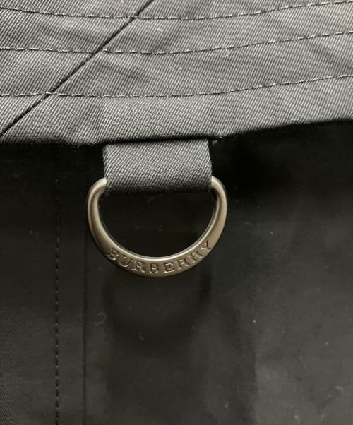 BURBERRY（バーバリー）BURBERRY (バーバリー) レザーパイピングトレンチコート ブラック サイズ:38の古着・服飾アイテム