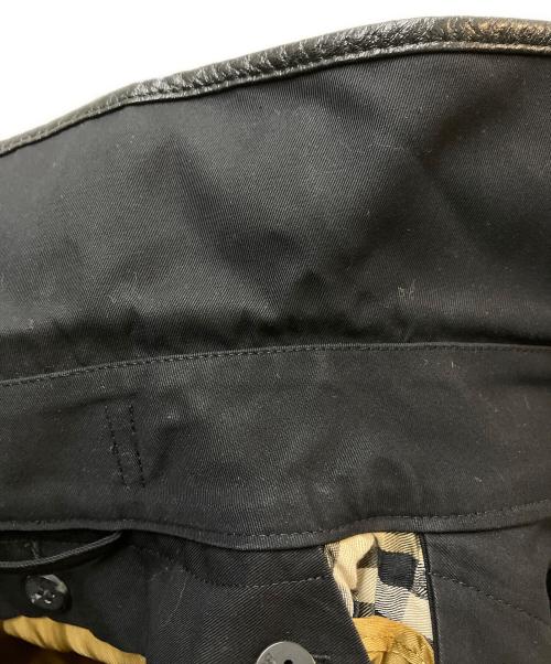 BURBERRY（バーバリー）BURBERRY (バーバリー) レザーパイピングトレンチコート ブラック サイズ:38の古着・服飾アイテム