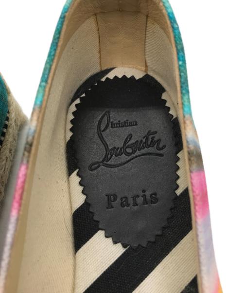 Christian Louboutin（クリスチャン・ルブタン）Christian Louboutin (クリスチャン・ルブタン) エスパドリーユ マルチカラー サイズ:36の古着・服飾アイテム