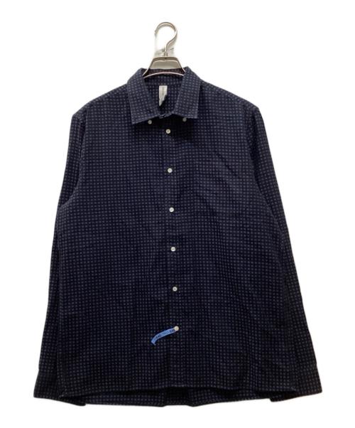 ANOTHER ASPECT（アナザーアスペクト）ANOTHER ASPECT (アナザーアスペクト) チェックL/Sシャツ ネイビー サイズ:XLの古着・服飾アイテム