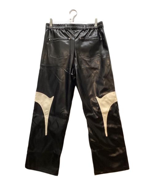 PLAYGROUND（プレイグラウンド）PLAYGROUND (プレイグラウンド) Sundown Faux Leather Trousers ブラック サイズ:XL 未使用品の古着・服飾アイテム