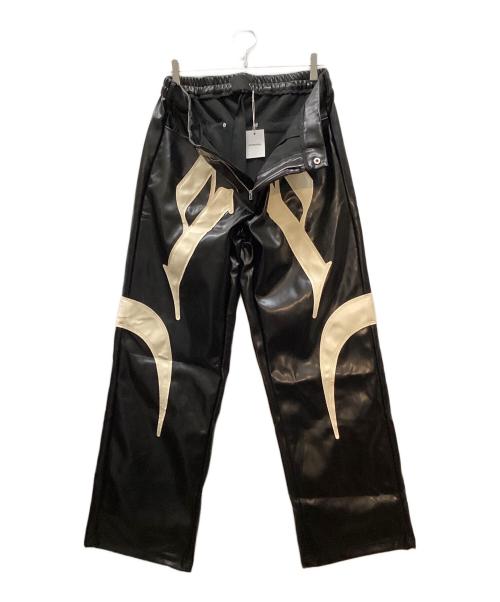 PLAYGROUND（プレイグラウンド）PLAYGROUND (プレイグラウンド) Sundown Faux Leather Trousers ブラック サイズ:XL 未使用品の古着・服飾アイテム