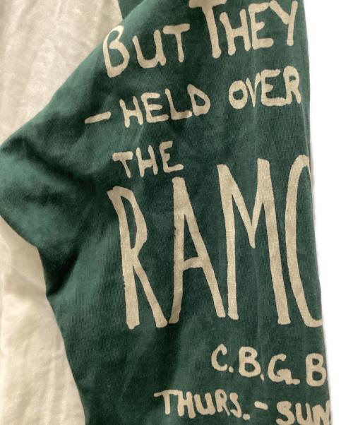 Hysteric Glamour（ヒステリックグラマー）Hysteric Glamour (ヒステリックグラマー) RAMONES (ラモーンズ) プリントラグランポロシャツ ホワイト サイズ:FREEの古着・服飾アイテム