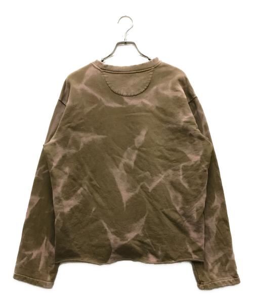 Acne studios（アクネ ストゥディオズ）Acne studios (アクネ ストゥディオズ) ブリーチデザインロゴスウェット ブラウン サイズ:XSの古着・服飾アイテム