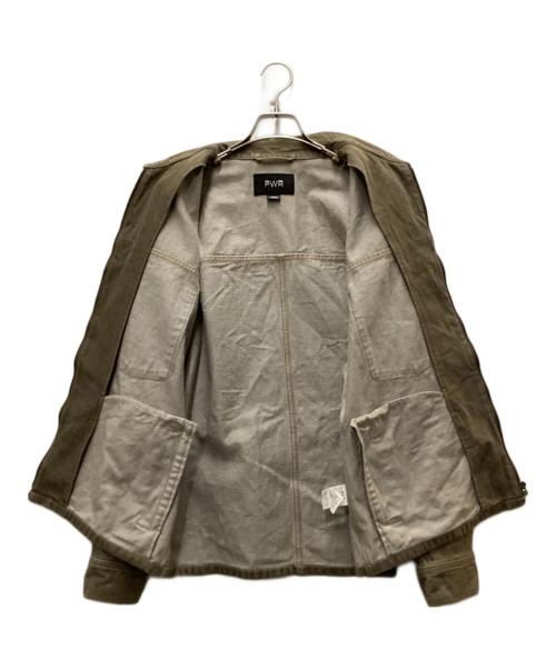 PWA（プア）PWA (プア) DENIM ZIP-UP JKT ブラウン サイズ:Lの古着・服飾アイテム