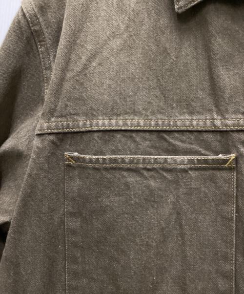 PWA（プア）PWA (プア) DENIM ZIP-UP JKT ブラウン サイズ:Lの古着・服飾アイテム